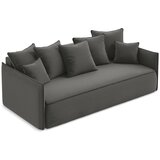 Makamii Temno siva žametna raztegljiva/s prostorom za shranjevanje sedežna garnitura 225 cm Hula – | Shoptok.si