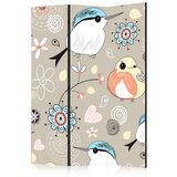 Artgeist Paravan Natural Pattern With Birds, 3-Delni, Dvostranski | Shoptok.si