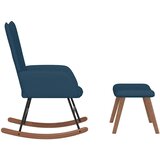  Stolica za ljuljanje s osloncem za noge plava baršunasta | shoptok.hr