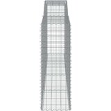  Obokane gabion košare 4 kosi 400x50x140/160 cm pocinkano železo | Shoptok.si