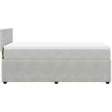 Box spring krevet s madracem svjetlosivi 100x200 cm baršunasti | shoptok.hr