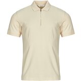 Selected Polo majice kratki rokavi SLHISAAC ZIP Bež Cene