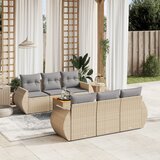 vidaXL 7-dijelni set vrtnih sofa od poliratana s jastucima bež | shoptok.hr