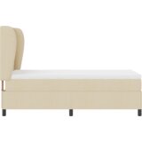  Krevet s opružnom podlogom i madracem u krem boji 100x200 cm Tkanina | shoptok.hr