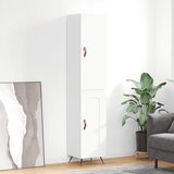vidaXL Visoka omara visok sijaj bela 34,5x34x180 cm inženirski les Cene