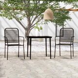  3-dijelni vrtni blagovaonski set crni | shoptok.hr