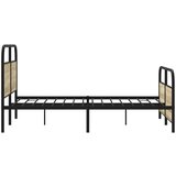 Metalni okvir kreveta bez madraca boja hrasta sonome 137x190 cm | shoptok.hr