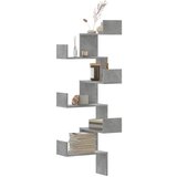 Maison Chic Stenska kotna polica - Viseča polica betonsko siva 45x45x147 cm inženirski les, (21794180) | Shoptok.si