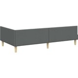 vidaXL Kutni okvir kreveta Ostalo s uzglavljem Tamno siva 100 x 200 cm | shoptok.hr