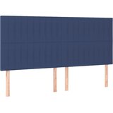  Krevet s oprugama i madracem plavi 160x200 cm od tkanine | shoptok.hr