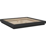  Okvir za krevet crni 200 x 200 cm konstruirano drvo | shoptok.hr