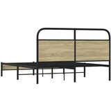  Okvir kreveta bez madraca boja hrasta sonome 150x200 cm drveni | shoptok.hr