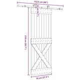 vidaXL Drsna vrata s kompletom vodil 70x210 cm trdna borovina | Shoptok.si