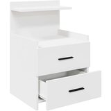 vidaXL Noćni ormarići 2 kom s 2 ladice bijeli 40x36,5x62 cm | shoptok.hr