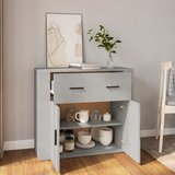  Komoda siva boja betona 80 x 33 x 70 cm od konstruiranog drva | Eponuda.com