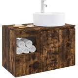  Set namještaja za kupaonicu 2 kom. Dimljeni hrast Smeđa 49,5 x 44,5 x 82 cm | shoptok.hr