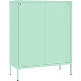 vidaXL Omarica s predali mint zelena 80x35x101,5 cm jeklo | Shoptok.si