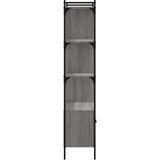  Regal za knjige s vratima boja hrasta 76,5x30x154,5 cm drveni | shoptok.hr