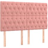  box spring s madracem LED ružičasti 160x200cm baršunasti | shoptok.hr