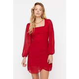 Trendyol Claret Red Square Collar Dress Cijene