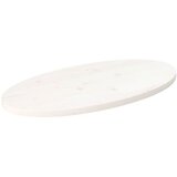  Ploča za stol bijela 70x35x2,5 cm od masivne borovine ovalna | shoptok.hr