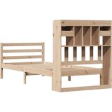 vidaXL Krevet s regalom za knjige bez madraca 90x190 cm od borovine | shoptok.hr