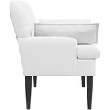  Ljubavni kauč s gumbima Bijela 111 x 68 x 80 cm Tkanina | Eponuda.com