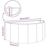  Sadilica Maslinasto zelena 90 x 45 x 35 cm Čelik | shoptok.hr
