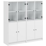 Maison Chic Knjižna omara - Knjižni regal z vrati bela 136x37x142 cm inženirski les, (21725790) Cene
