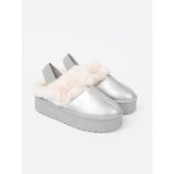 Shelvt Silver snow boots with fur and platform | Shoptok.si