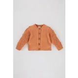 Defacto Baby Girl Crew Neck Knitwear Cardigan