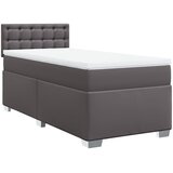  s oprugama i madracem sivi 90 x 190 cm od umjetne kože | shoptok.hr