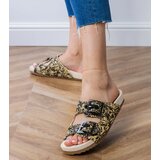 Gemre Black crochet sandals with buckles on straps Firada | Shoptok.si