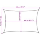  Jedro protiv sunca boje pijeska 6x5 m 100 % poliester Oxford | shoptok.hr