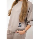 Kesi Włoski Viscose set sweatshirt + pants light beige | Shoptok.si