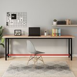 Radni stol 220x55x81,5 cm od masivne bukovine i metala | shoptok.hr