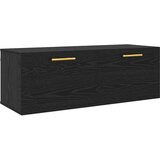 vidaXL Omarica na steni Črni hrast 100 x 36.5 x 35 cm Konstruiran les | Shoptok.si