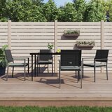  Vrtne stolice s jastucima 4 kom crne 54x62,5x89 cm poliratan | shoptok.hr