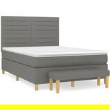 Maison Chic Box spring posteljni - Vzmetna postelja z vzmetnico temno siv 140x190 cm blago SL6980, (21901917) | Shoptok.si