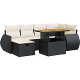 vidaXL 8-dijelni set vrtnih sofa od poliratana s jastucima crni bagrem | shoptok.hr