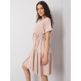 RUE PARIS Dress-RV-SK-6761.68-beige | Shoptok.si