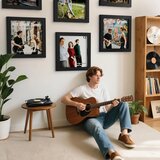 EMFOGOO 2x okvir za vinilne plošče 12 × 12", črn Cene