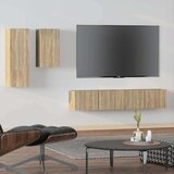  4-dijelni set TV ormarića boja hrasta sonome konstruirano drvo Cijene