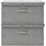  Kutije za pohranu 2 kom od tkanine 50 x 30 x 25 cm sive | Eponuda.com