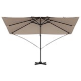vidaXL Prostoročni Senčnik Taupe Poliester Velik Zložljiv | Shoptok.si
