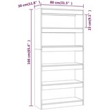 vidaXL Ormarić za knjige / pregrada sjajni bijeli 80x30x166 cm iverica | shoptok.hr