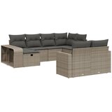  10-dijelni set vrtnih sofa poliratan s jastucima svijetlosivi | shoptok.hr