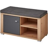 XORA garderobna klop barve grafita, hrast artisan | Shoptok.si