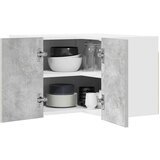 vidaXL Viseča omarica s polico Riga Beton sivo in bela 57 x 57 x 40 cm | Shoptok.si