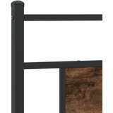  Okvir kreveta bez madraca dimljena boja hrasta 75x190 cm drveni | shoptok.hr
